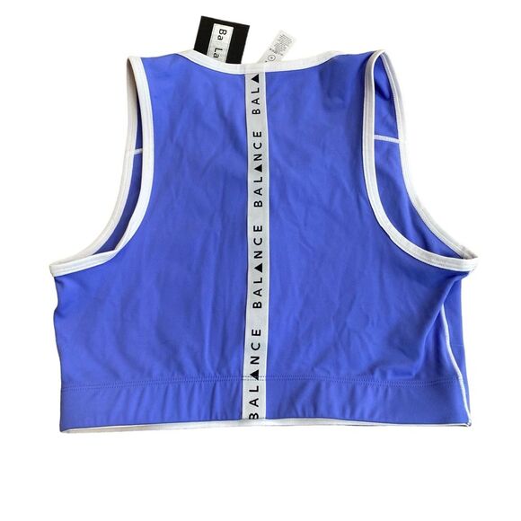 Balance Athletica Vitality Women’s M Isotope Zip Front Crop Top Sports Bra Blue - Picture 3 of 4